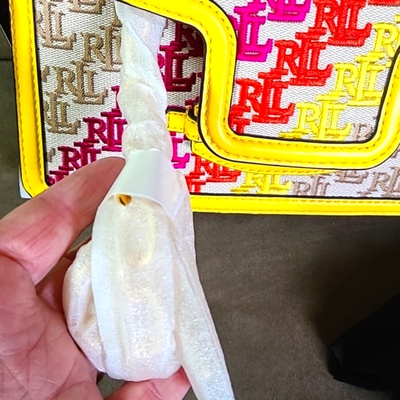 Lauren Ralph Lauren Transition Monogram Multi Yellow Crossbody - Picture 5 of 10